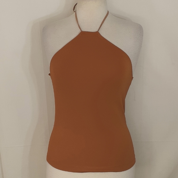 Donna Karan mustard orange blouse size small - Picture 2 of 7